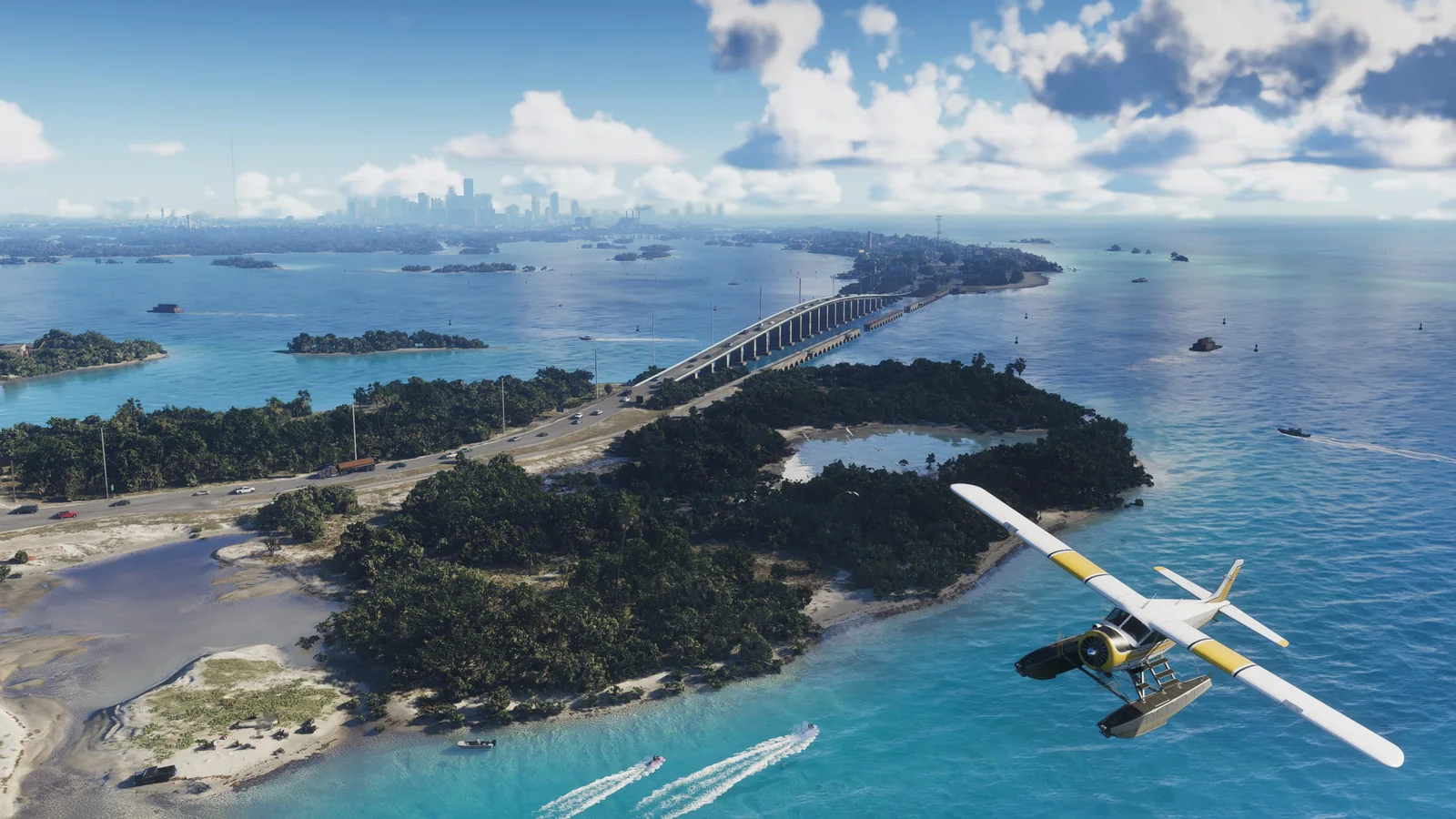 Official GTA VI screenshot of the Leonida Keys coastline